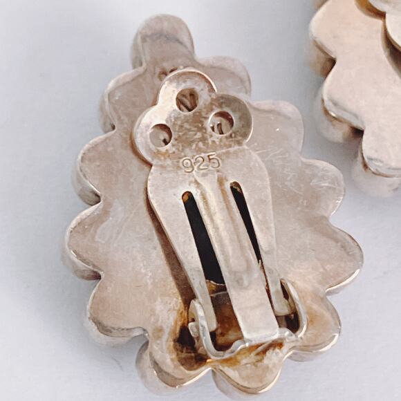 Nicky Butler Sterling Silver Druzy Gemstone Clip On Earrings Purple Boho READ - Picture 8 of 12